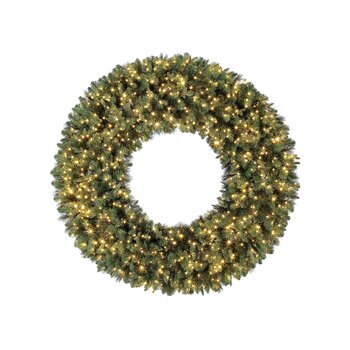 Corona de Navidad Artificial Pre iluminada con luces Radiant Micro LED Dual Color 1.5m