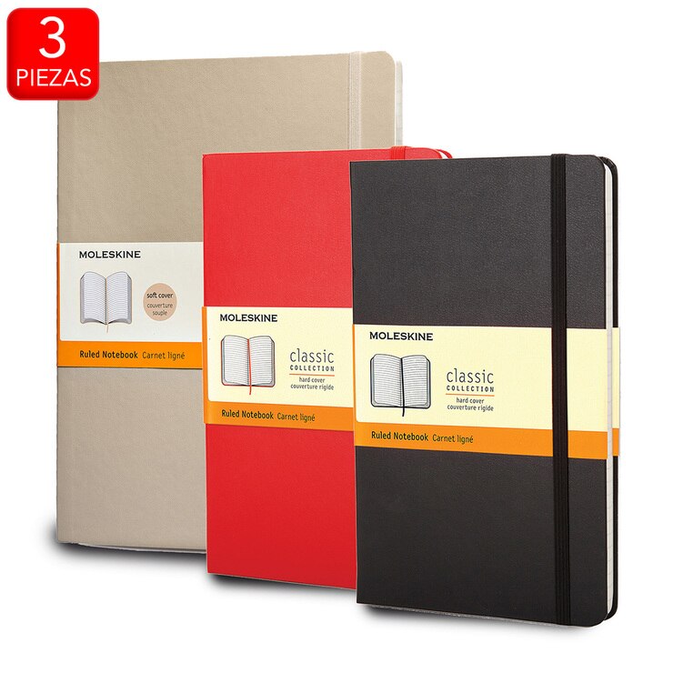 Moleskine Libretas Tapa Dura, 3 Piezas Costco México