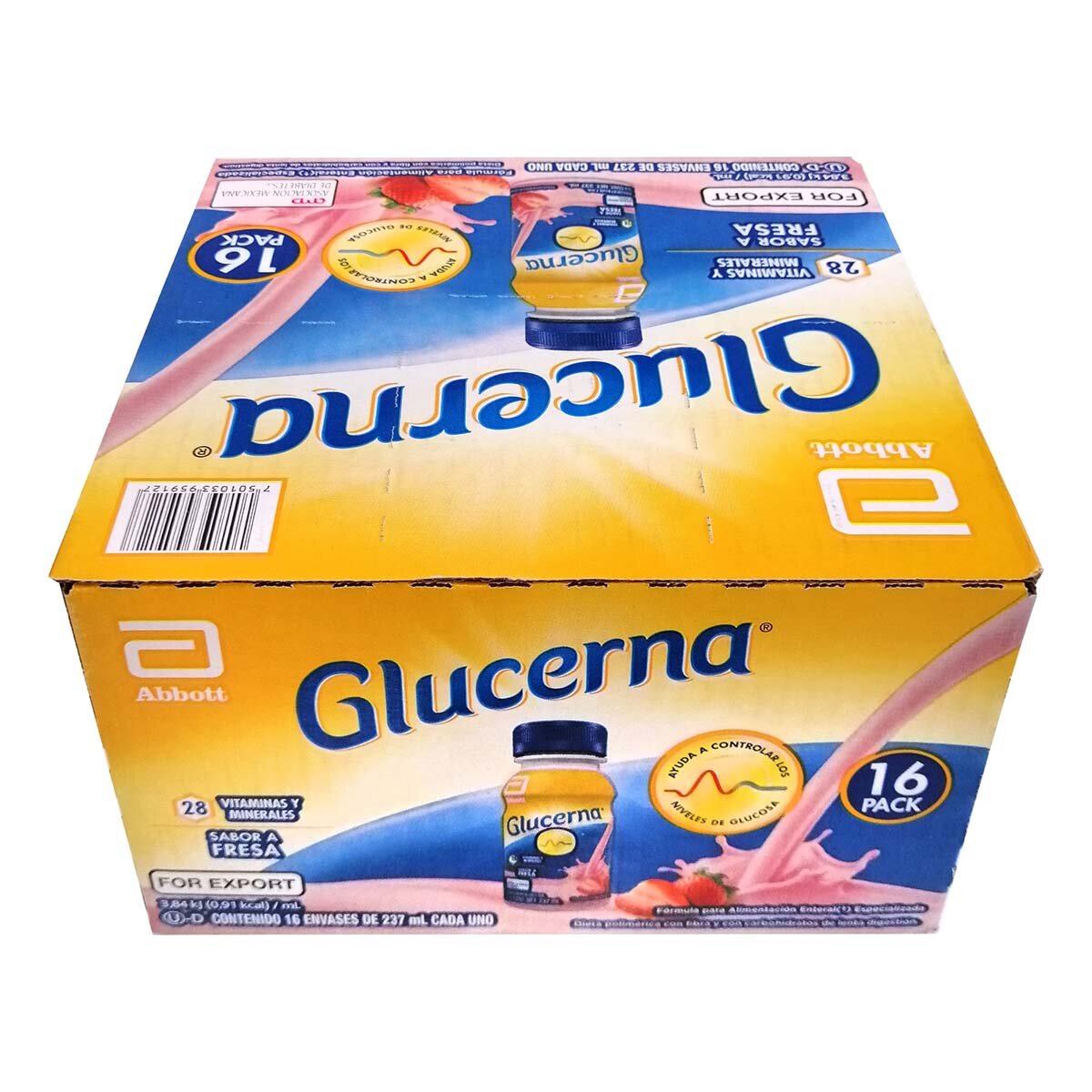 Glucerna Sabor Fresa Caja de 16 Envases de 237ml c/u