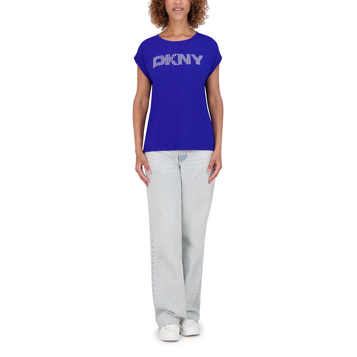 DKNY Playera para Dama Azul Extra Chica