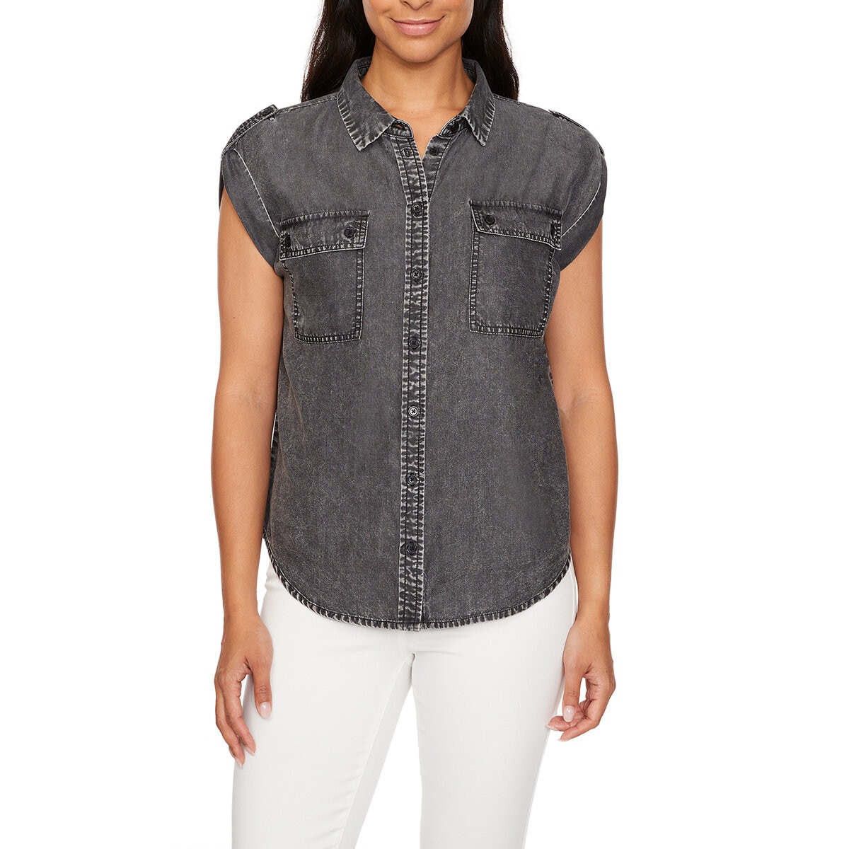 Buffalo David Bitton Blusa para Dama Negro Grande