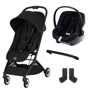 Cybex Carriola Orfeo y Autoasiento Aton Negro