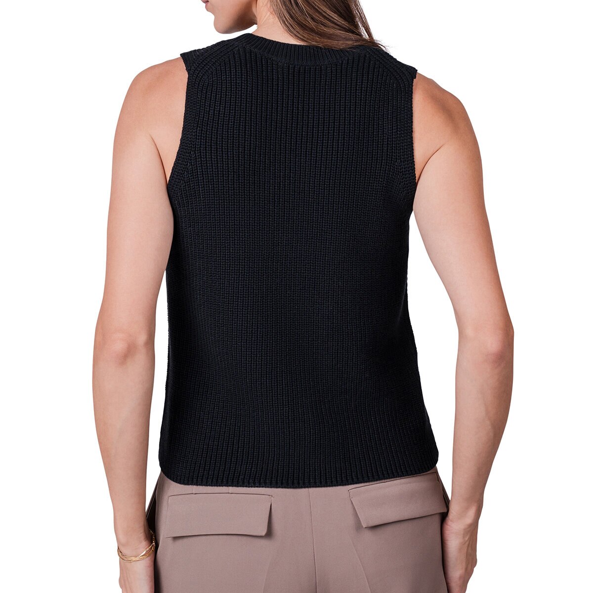 Kersh Suéter sin manga tipo chaleco para Dama Negro Extra Grande