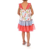 Jona Michelle Vestido para Niñas Rojo 7 Años