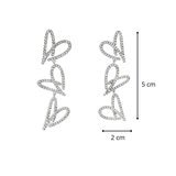 Mayfer, Juego de Corazones, Anillo, Aretes y Pulsera, con Cristal Austríaco