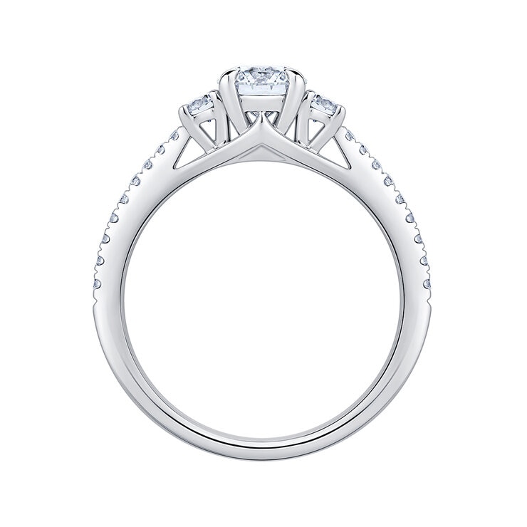 Anillo de Compromiso, 1.00ctw Diamantes, Oro Blanco 14K