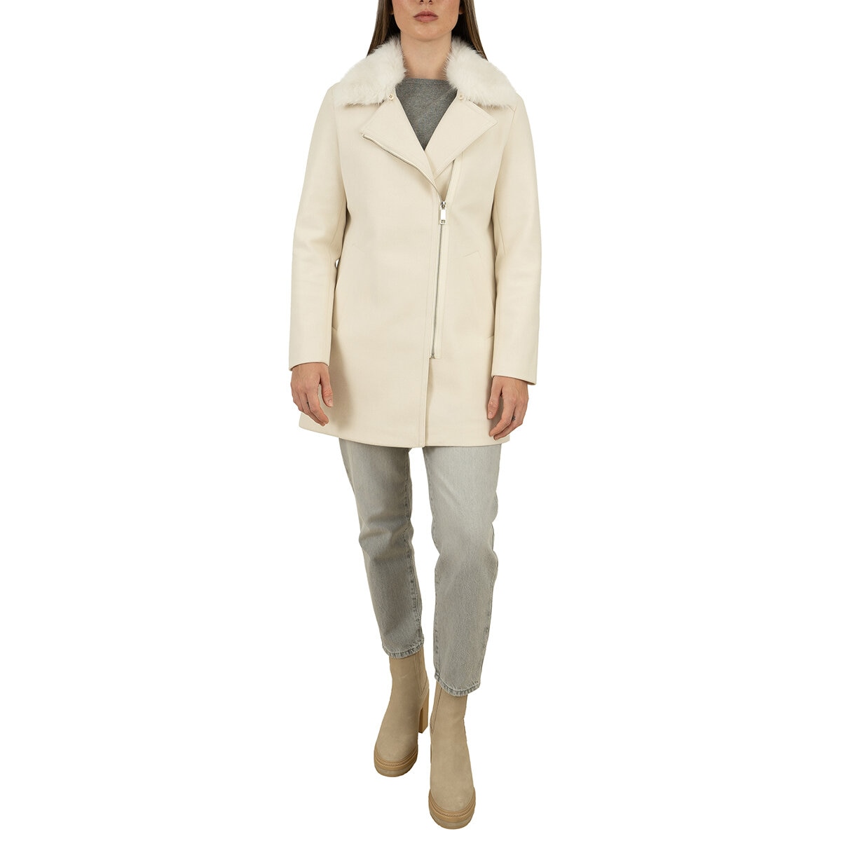 Nine West Abrigo para Dama Crema Grande Nine West Abrigo para Dama Crema Grande