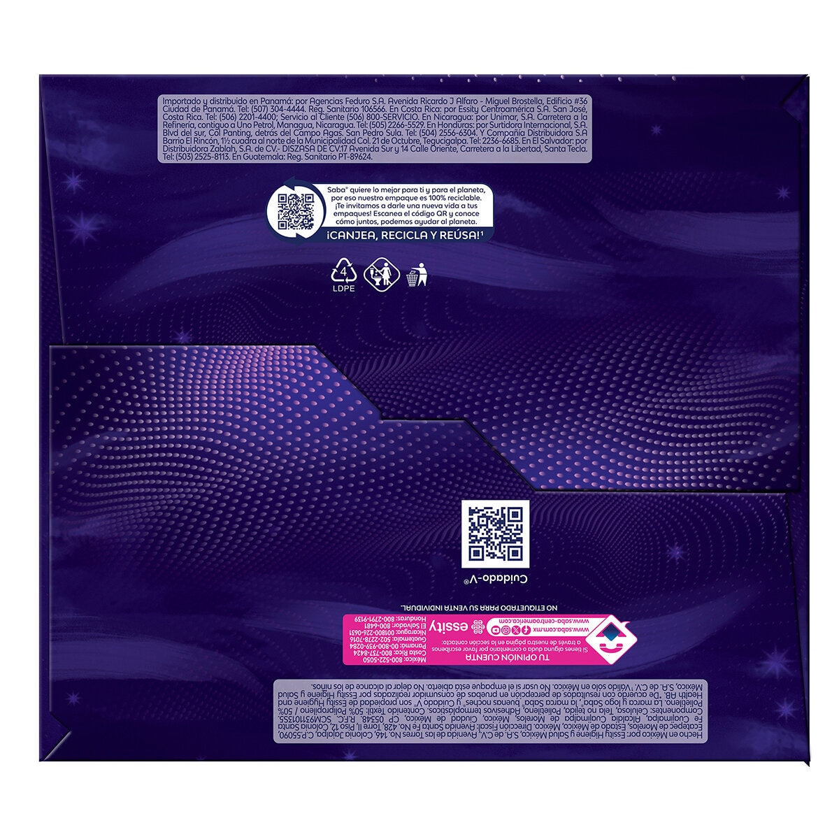 Saba Buenas Noches Extra Toallas Femeninas 80 Pzas