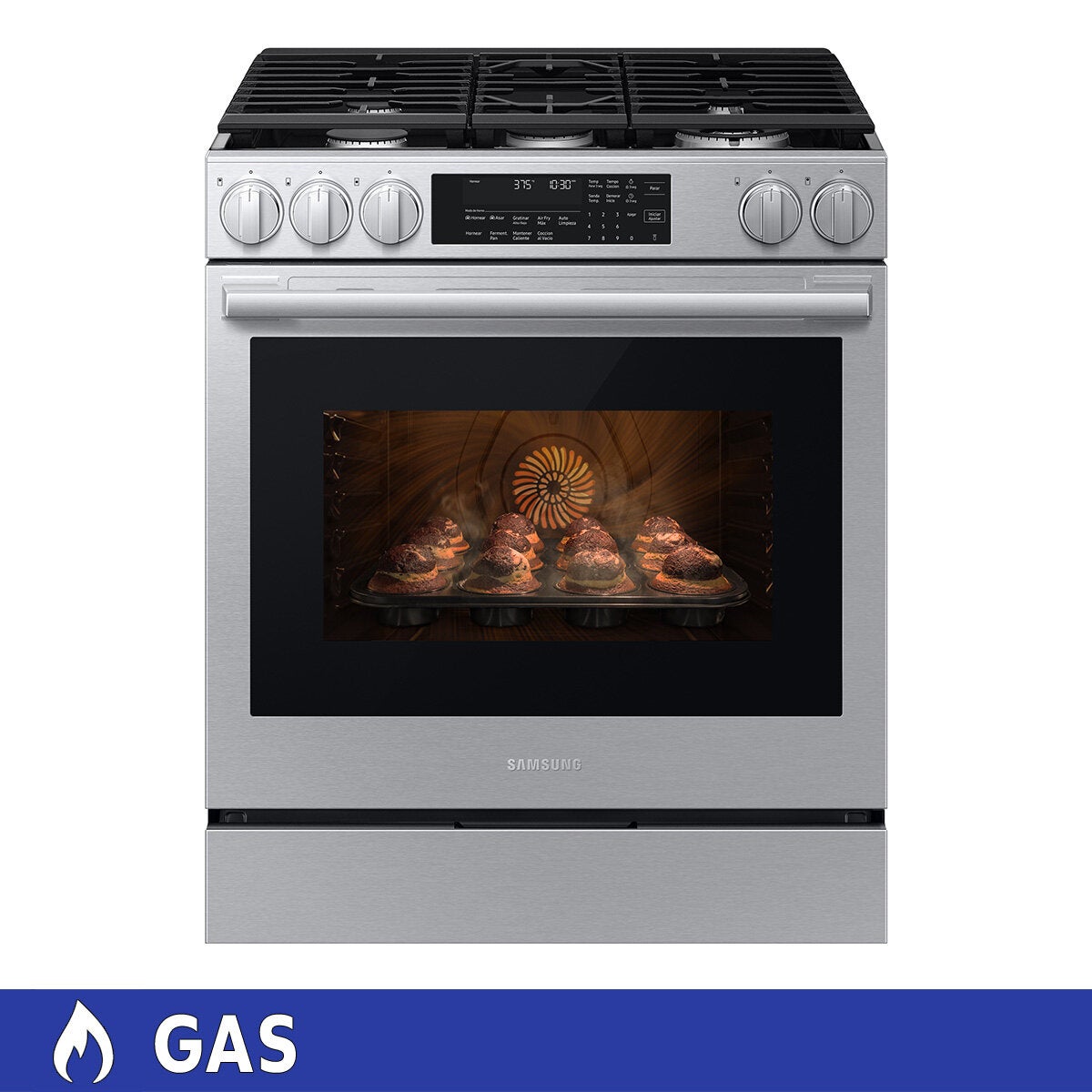 Samsung Bespoke Estufa de Gas de Piso de 76cm con 5 Quemadores Samsung Bespoke Estufa de Gas de Piso de 76cm con 5 Quemadores