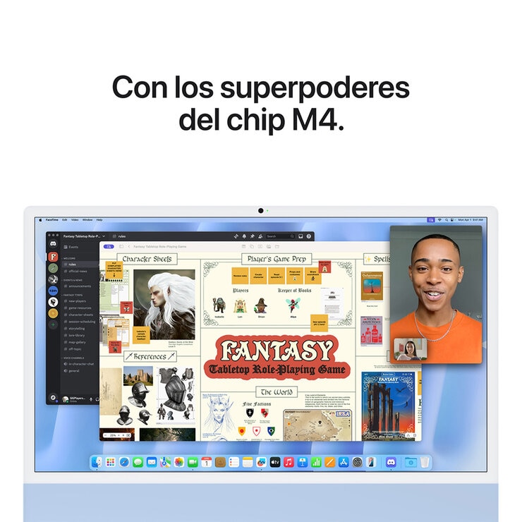 Apple iMac 24" 512GB 4.5K Chip M4 Azul CPU de 10 Núcleos GPU de 10 Núcleos Memoria Unificada de 16GB Apple iMac 24" 512GB 4.5K Chip M4 Azul CPU de 10 Núcleos GPU de 10 Núcleos Memoria Unificada de 16GB