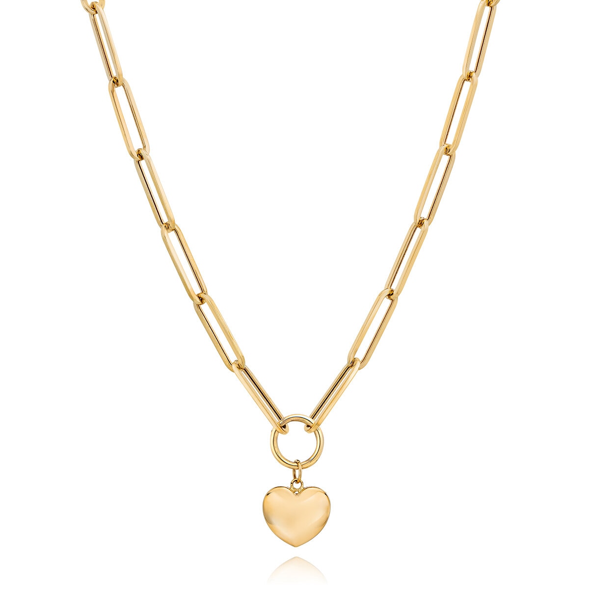 Collar, Corazón, Oro Amarillo de 14K Collar, Corazón, Oro Amarillo de 14K