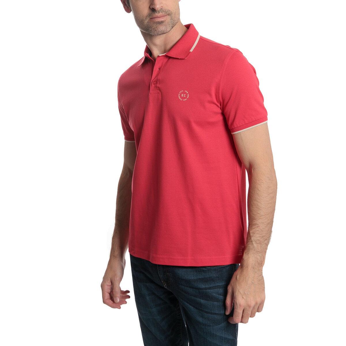 Kenneth Cole Polo para Caballero Rojo Extra Grande