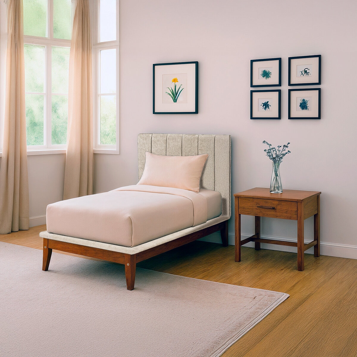 Violanti, Cama Individual Beige