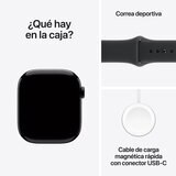 Apple Watch Series 11 (GPS) 46mm Aluminio Negro Azabache + Correa Deportiva Negra - Talla M/L