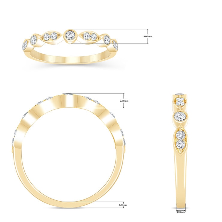 Anillo, Diamantes 0.23ctw, Oro Amarillo