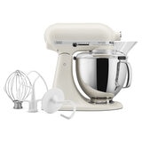 KitchenAid, Batidora Artisan Blanca, Tazón de acero inoxidable pulido con asa, 4.7 L
