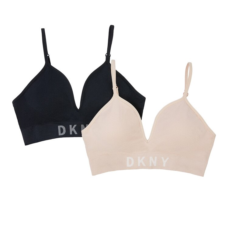 DKNY, Brasier sin Costura 2 Piezas para Dama, Negro Costco México