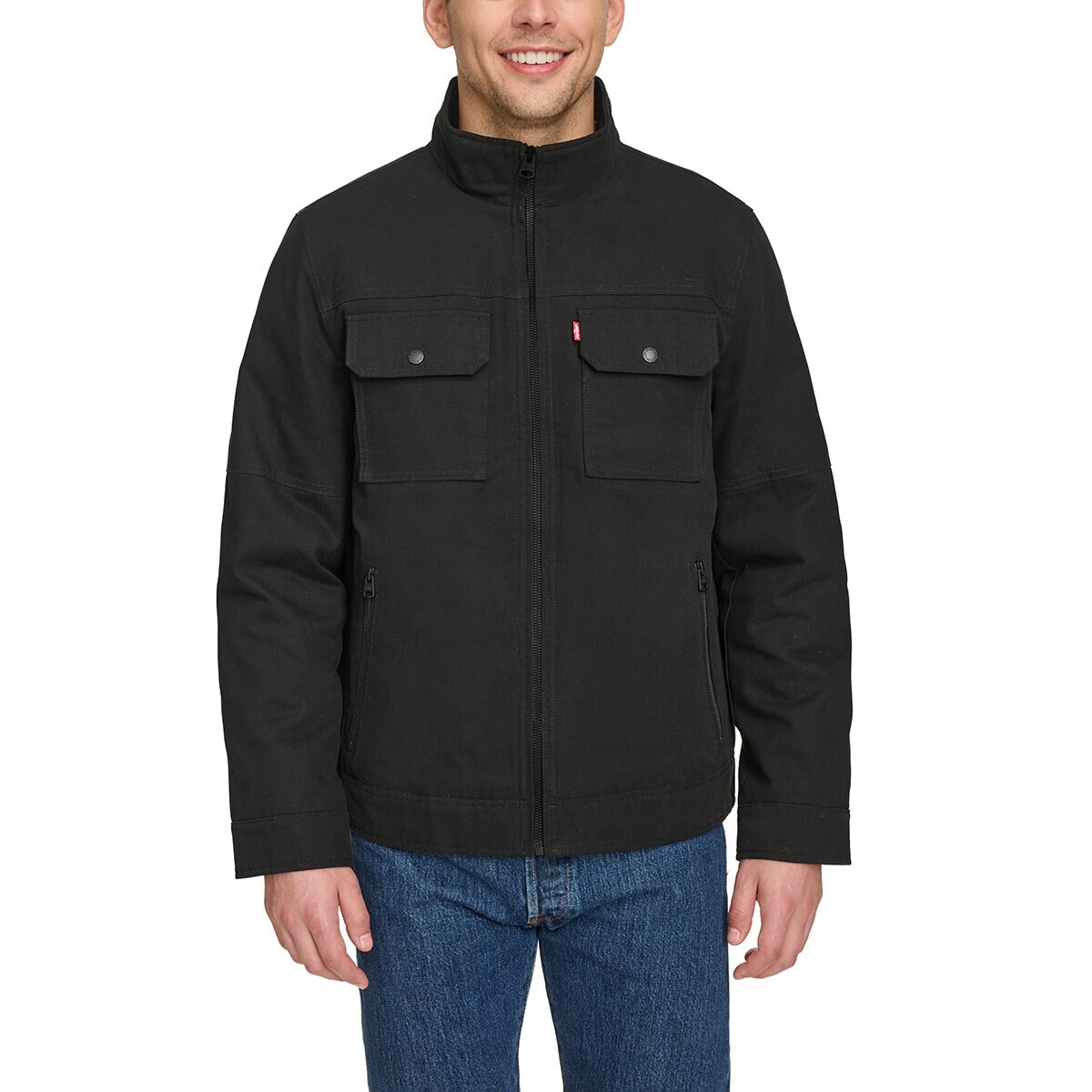 Levi's Chamarra para Caballero Negro Chica