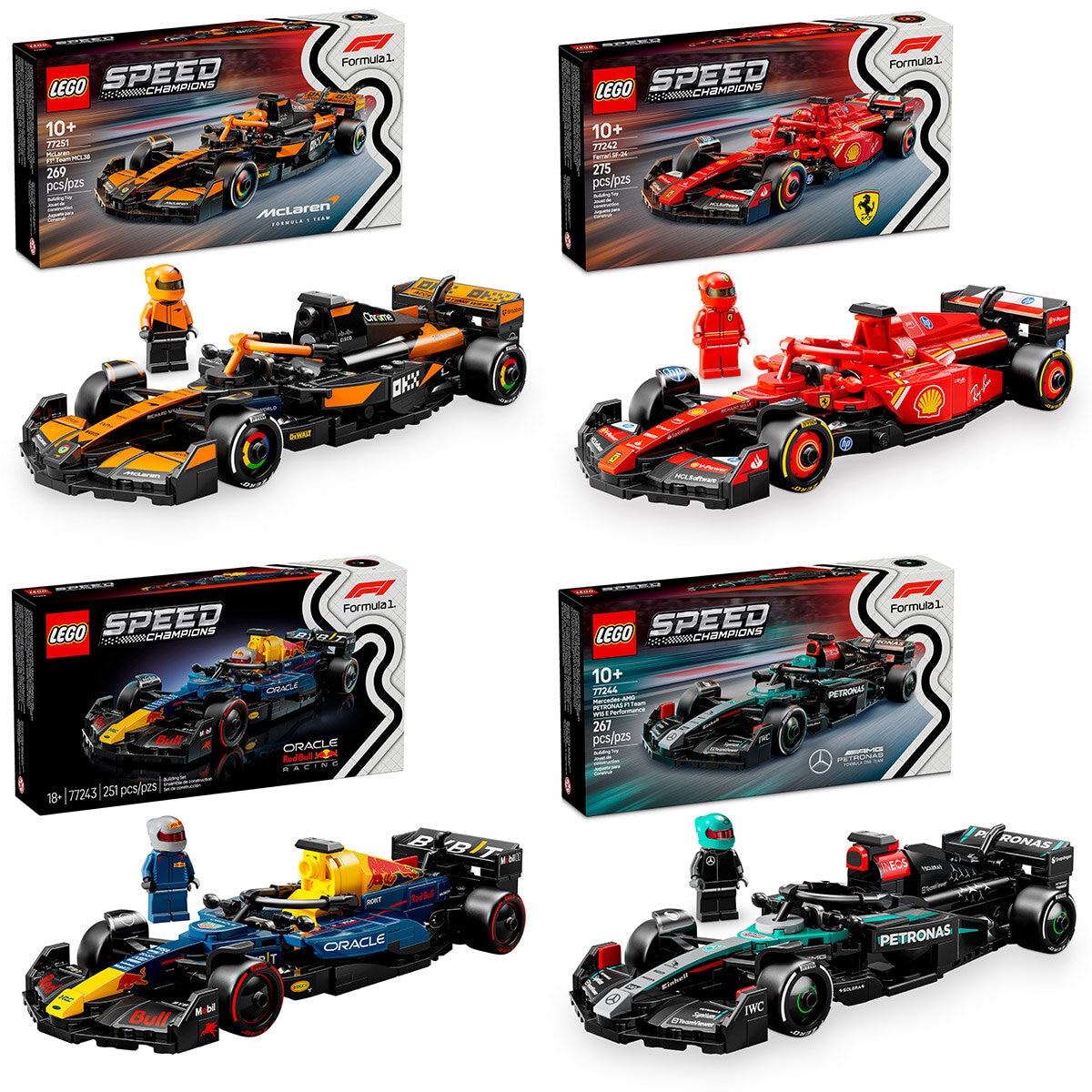 LEGO Speed Champions F1, Varios Modelos
