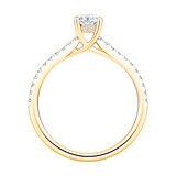 Anillo, 0.90ctw Diamantes, Oro Amarillo de 14K