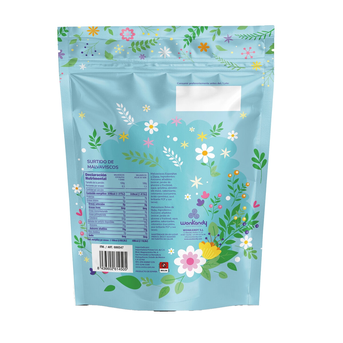 Wonkandy Surtido de Malvaviscos 800 g Wonkandy Surtido de Malvaviscos 800 g