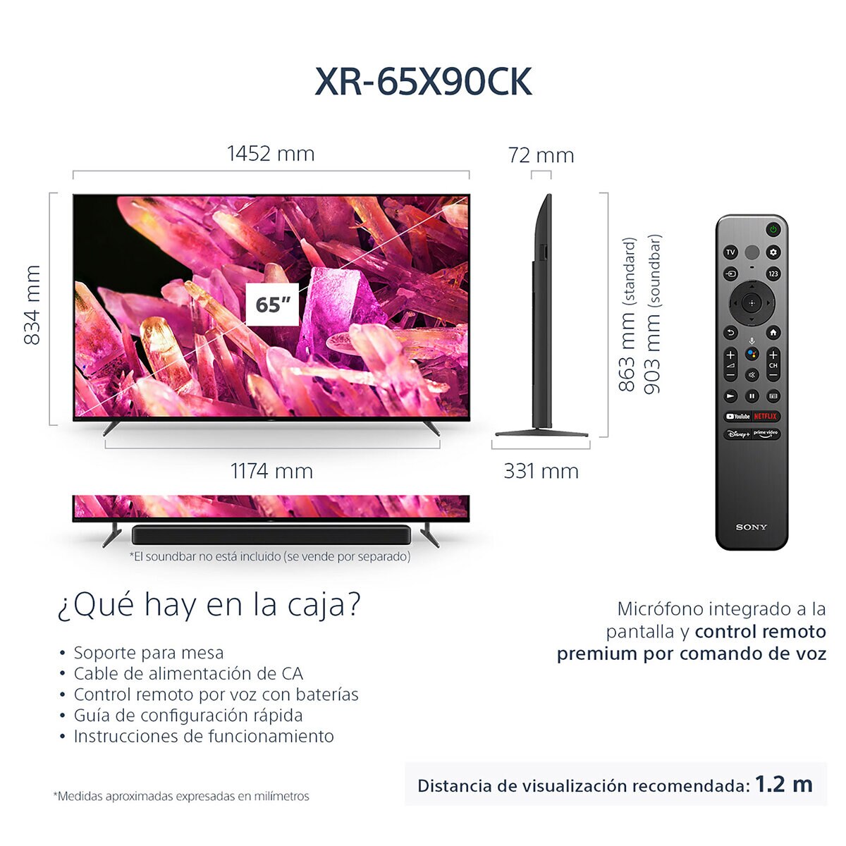 Sony Pantalla 65" 4K UHD GOOGLE TV