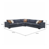 GilmanCreek Furniture, Sofá Seccional de Tela de 3 Piezas 