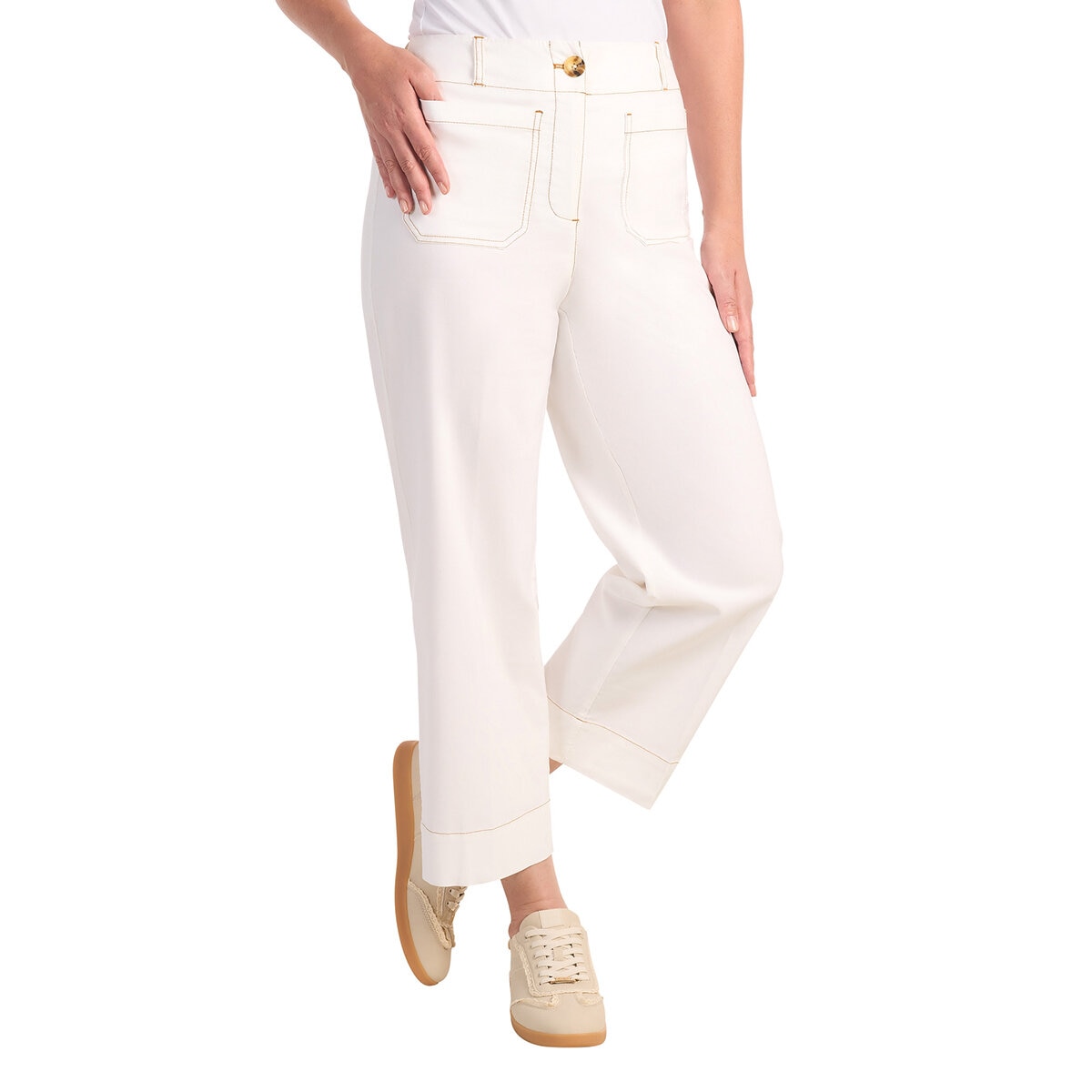 Hilary Radley Pantalones para Dama Blanco 12