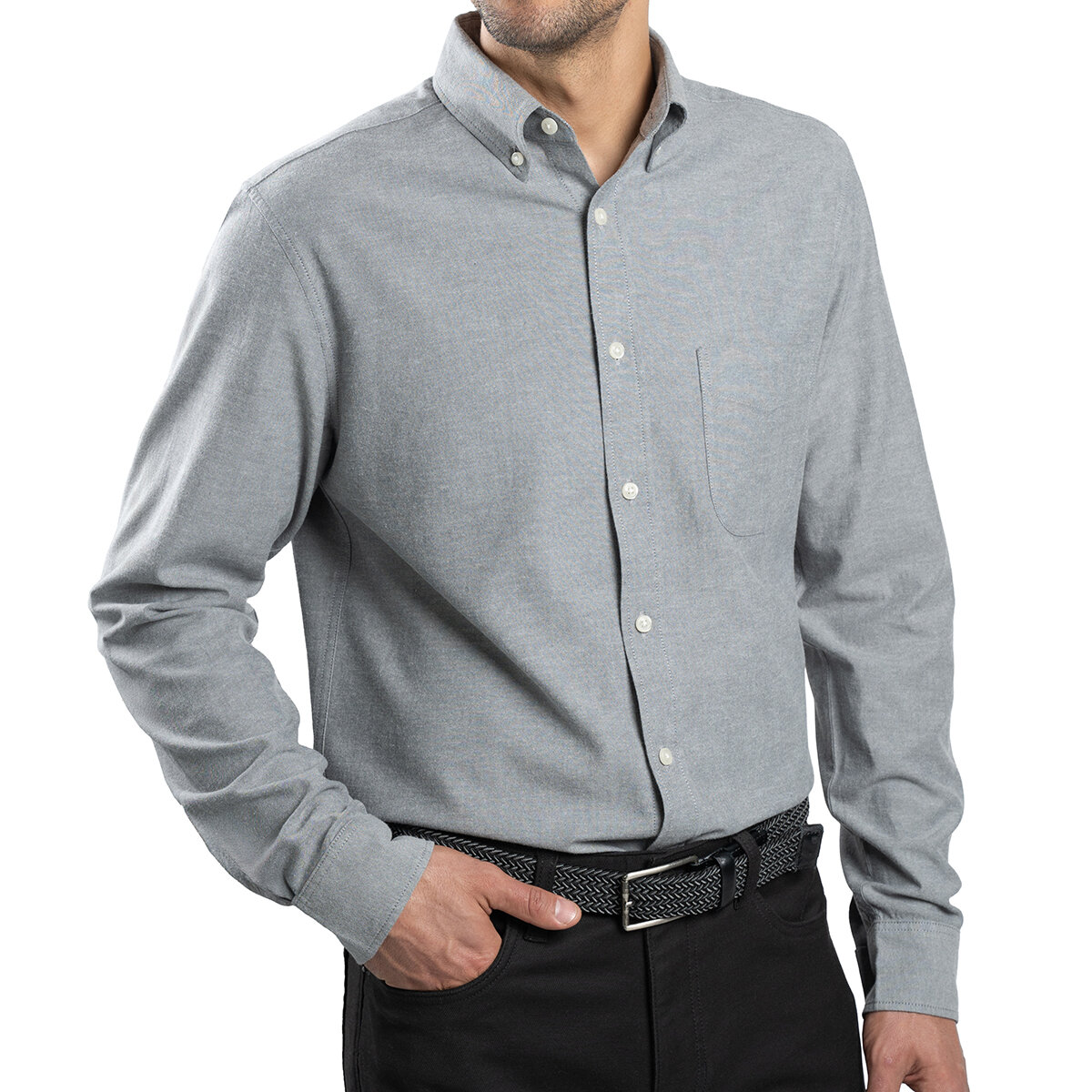Jachs Camisa para Caballero Gris Extra Grande