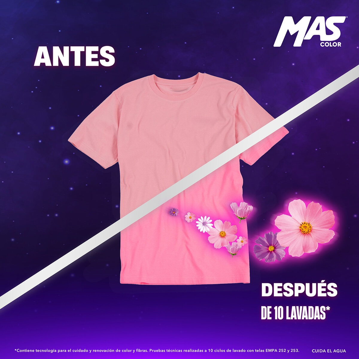 Mas Color Renueva y Florece Detergente Líquido 9 l