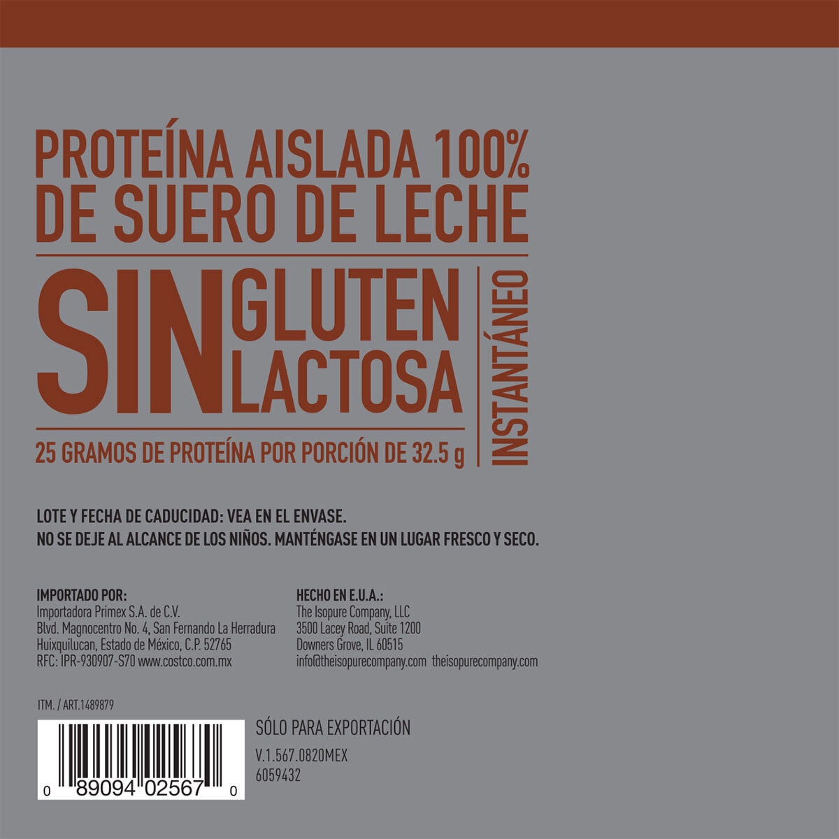 Isopure Proteína en Polvo Sabor Chocolate 2 kg