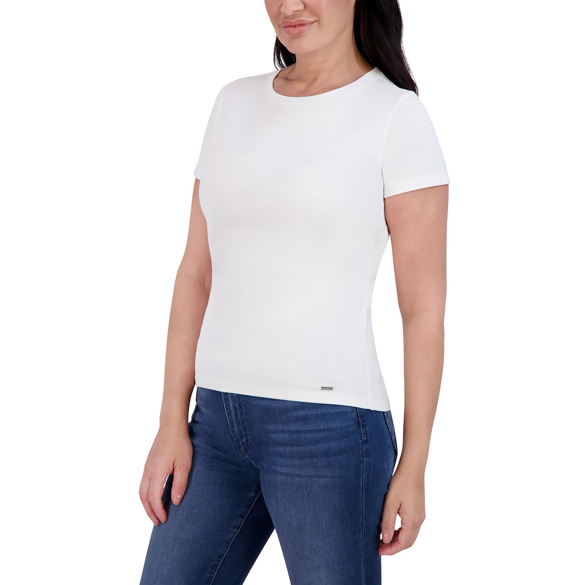 DKNY Playera para Dama Blanco Chica