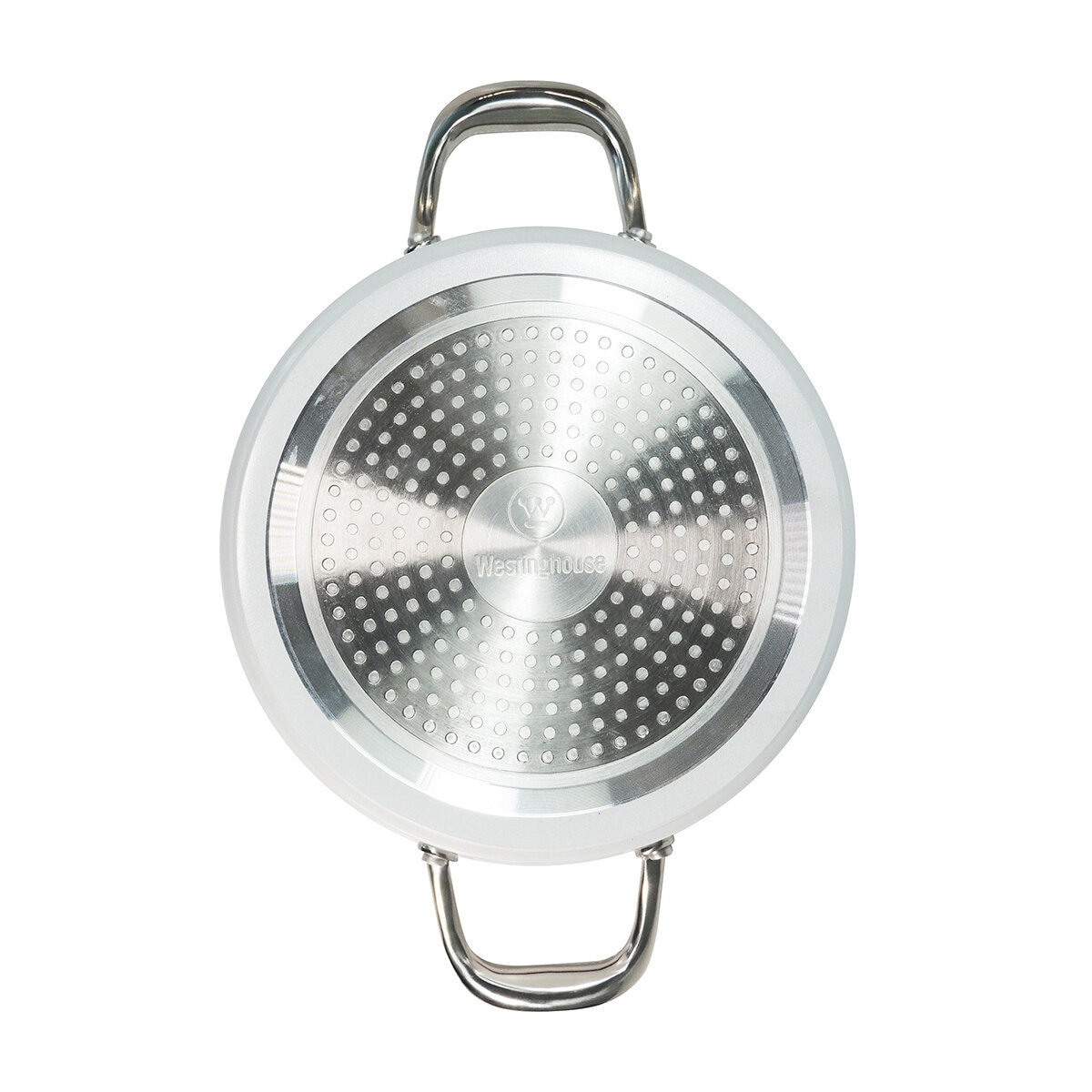 Westinghouse, Cacerola 28 cm de Cerámica Blanca, Acero Inoxidable