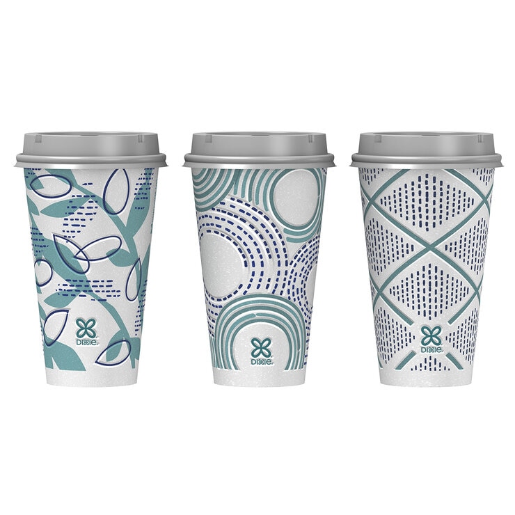Dixie Vasos Desechables con Tapa 96 pzas de 473 ml