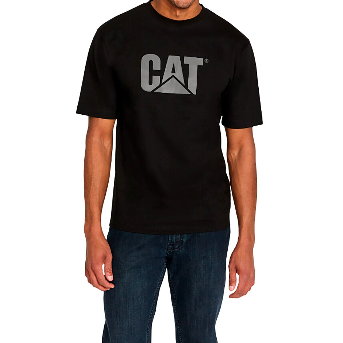 Caterpillar Playera manga corta para Caballero Negro Co...