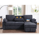 Montbrook Home, Mackenzie, Sofá Cama Seccional con Mesa Desplegable y Almacenamiento