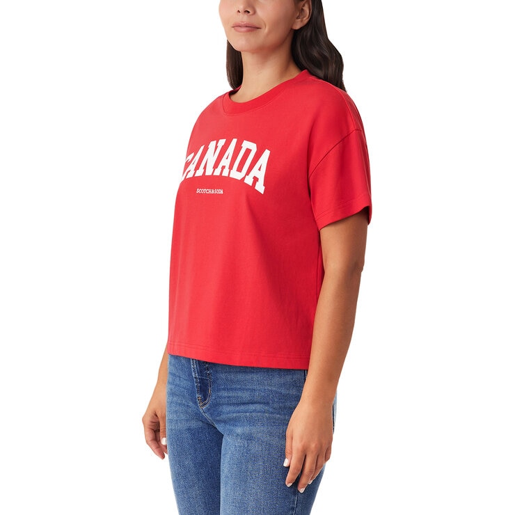 Scotch & Soda Playera para Dama Rojo Chica