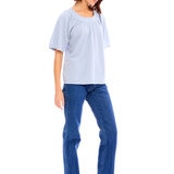 Bobeau Blusa para Dama Azul Mediana