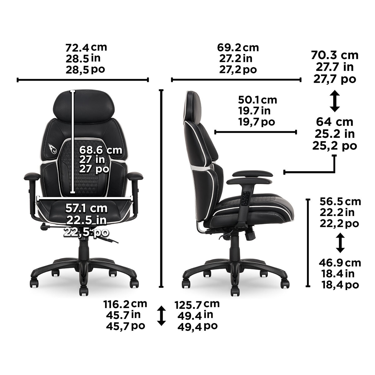 DPS, Silla para Videojuegos con Cabecera Ajustable