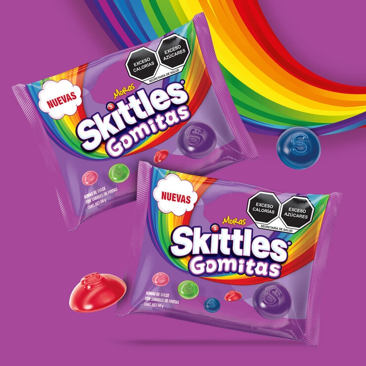 Skittles Gomitas de Dulce Sabor Moras 10 pzas de 50g