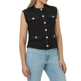 BLANKNYC Chaleco punto para Dama Negro Extra Chica