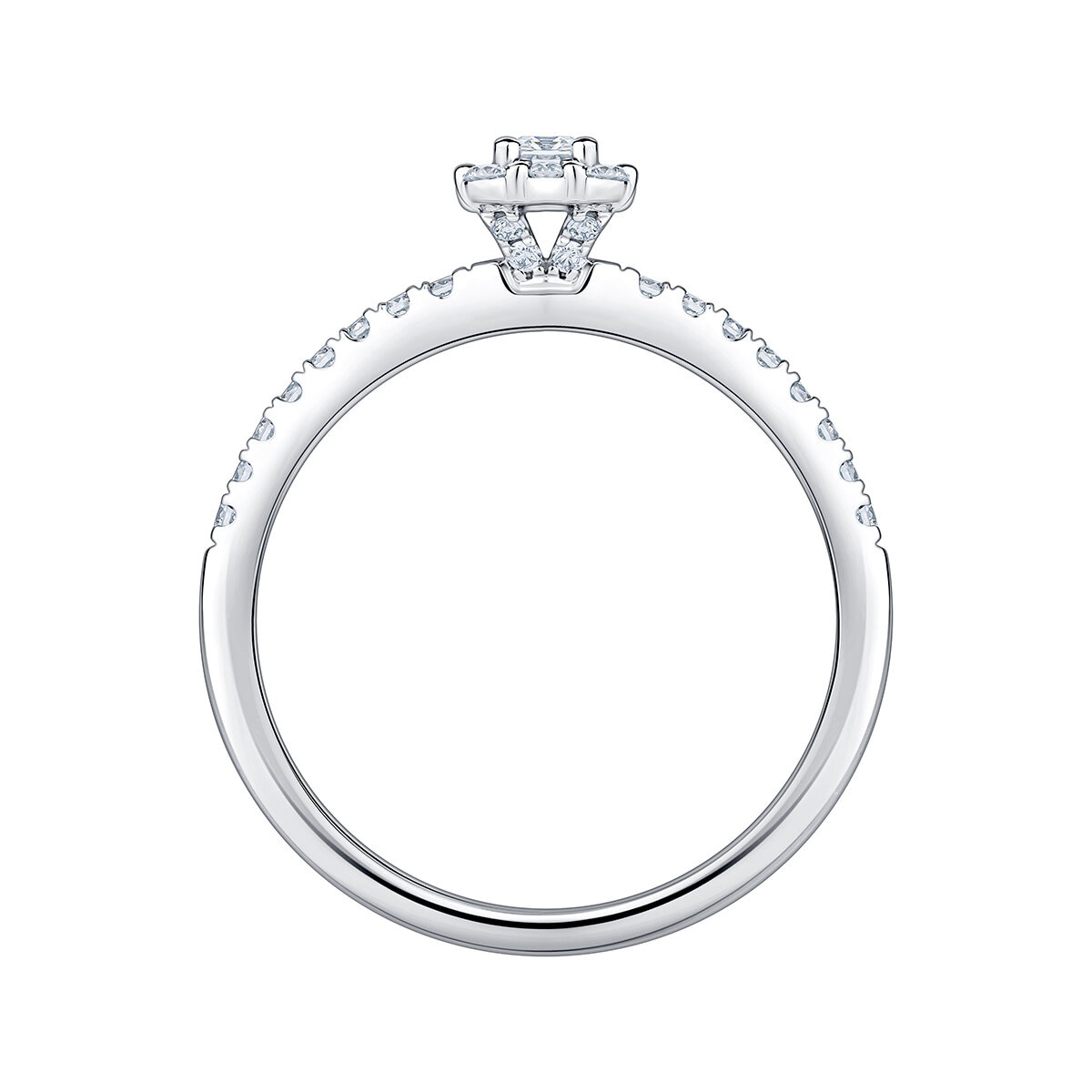 Anillo Nupcial de Diamantes 0.50ctw, Oro Blanco 14K