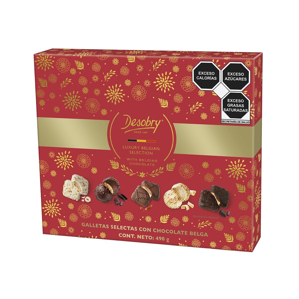 Desobry Surtido de Galletas Selectas con Chocolate Belga 490 g
