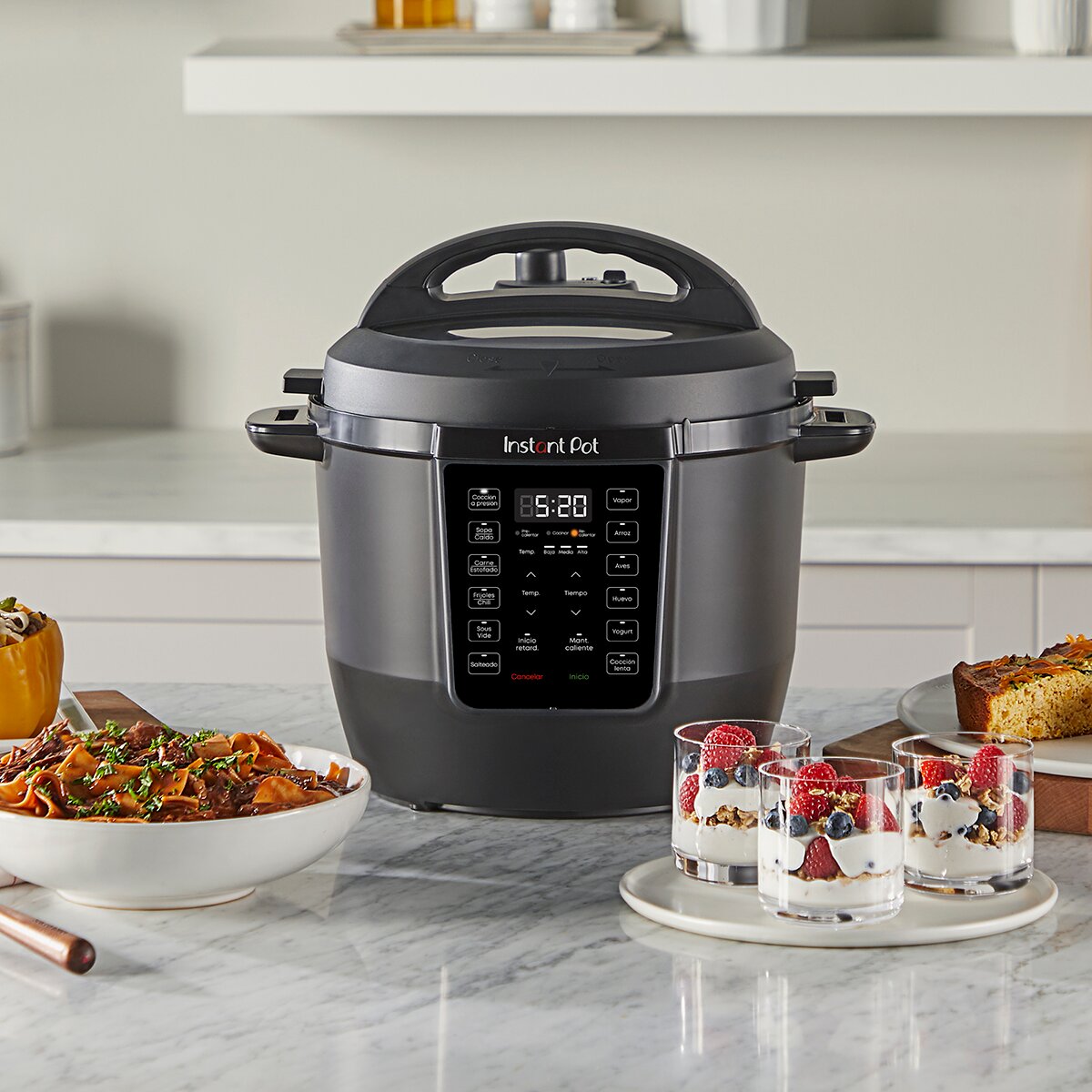 Instant Pot Rio Gourmet, Olla de Presión Eléctrica 9 en 1 con olla interior de acero inoxidable