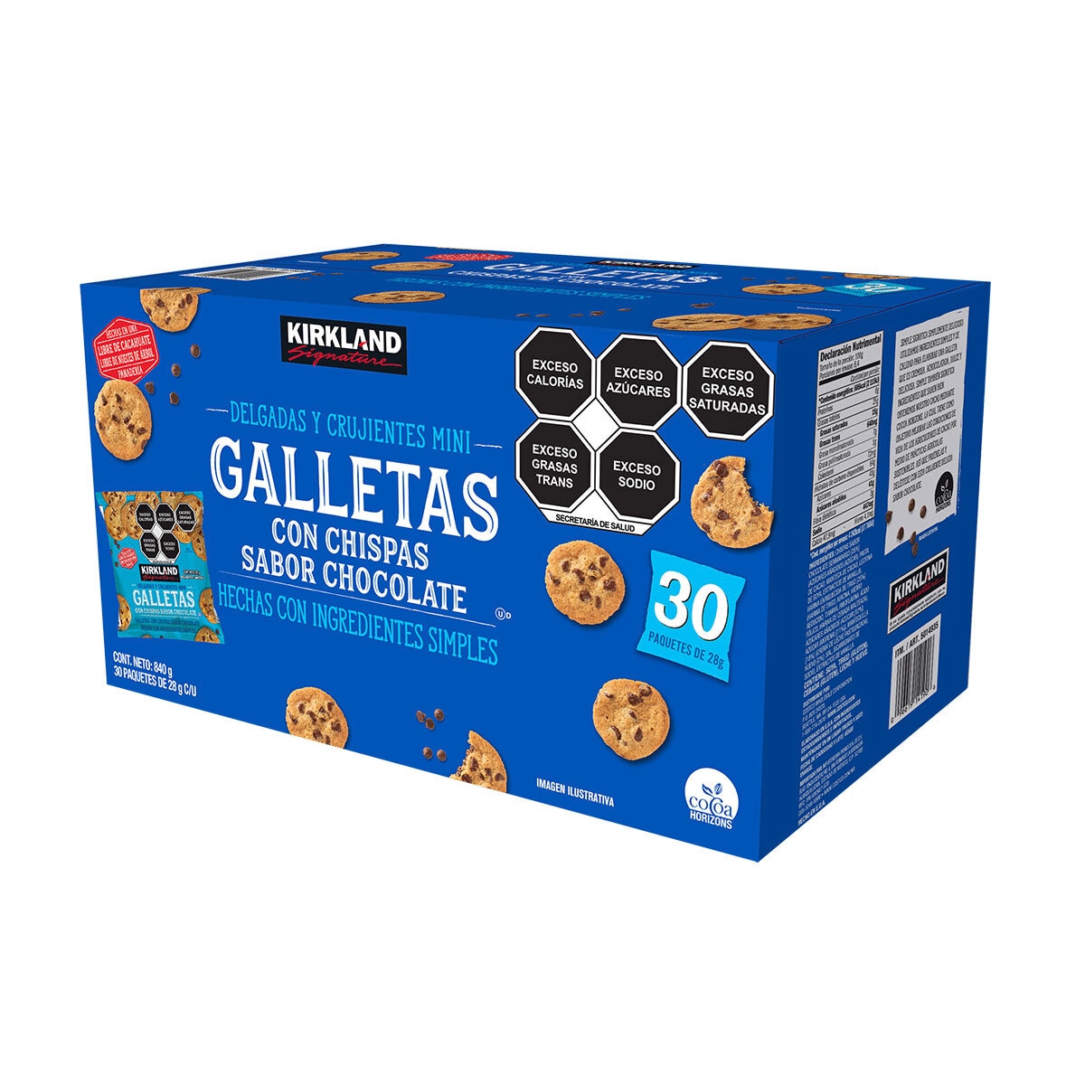 Kirkland Signature Galletas Mini con Chispas de Chocolate 30 pzas de 28 g