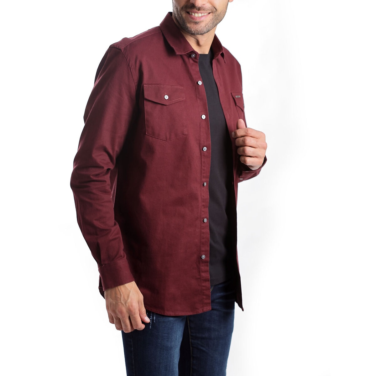 Kenneth Cole New York Sobre camisa para Caballero Rojo Chica