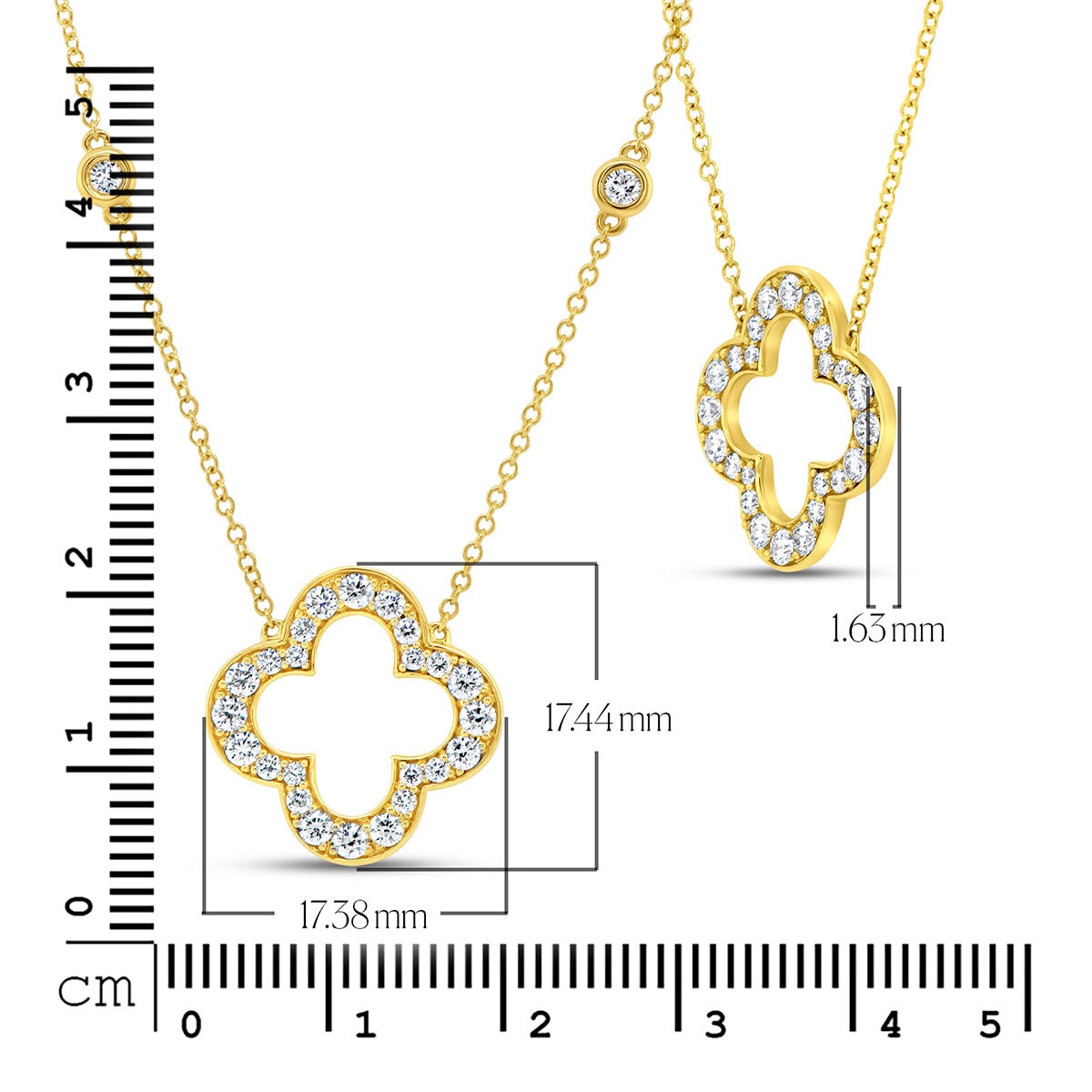 0.70ctw, Collar de Diamantes, Oro Amarillo 14K 0.70ctw, Collar de Diamantes, Oro Amarillo 14K