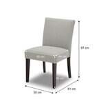 GilmanCreek Furniture, Set de 2 Sillas de Comedor de Tela Gris