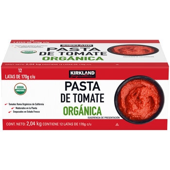 Kirkland Signature Pasta de Tomate Orgánica 12 pzs de 170 g