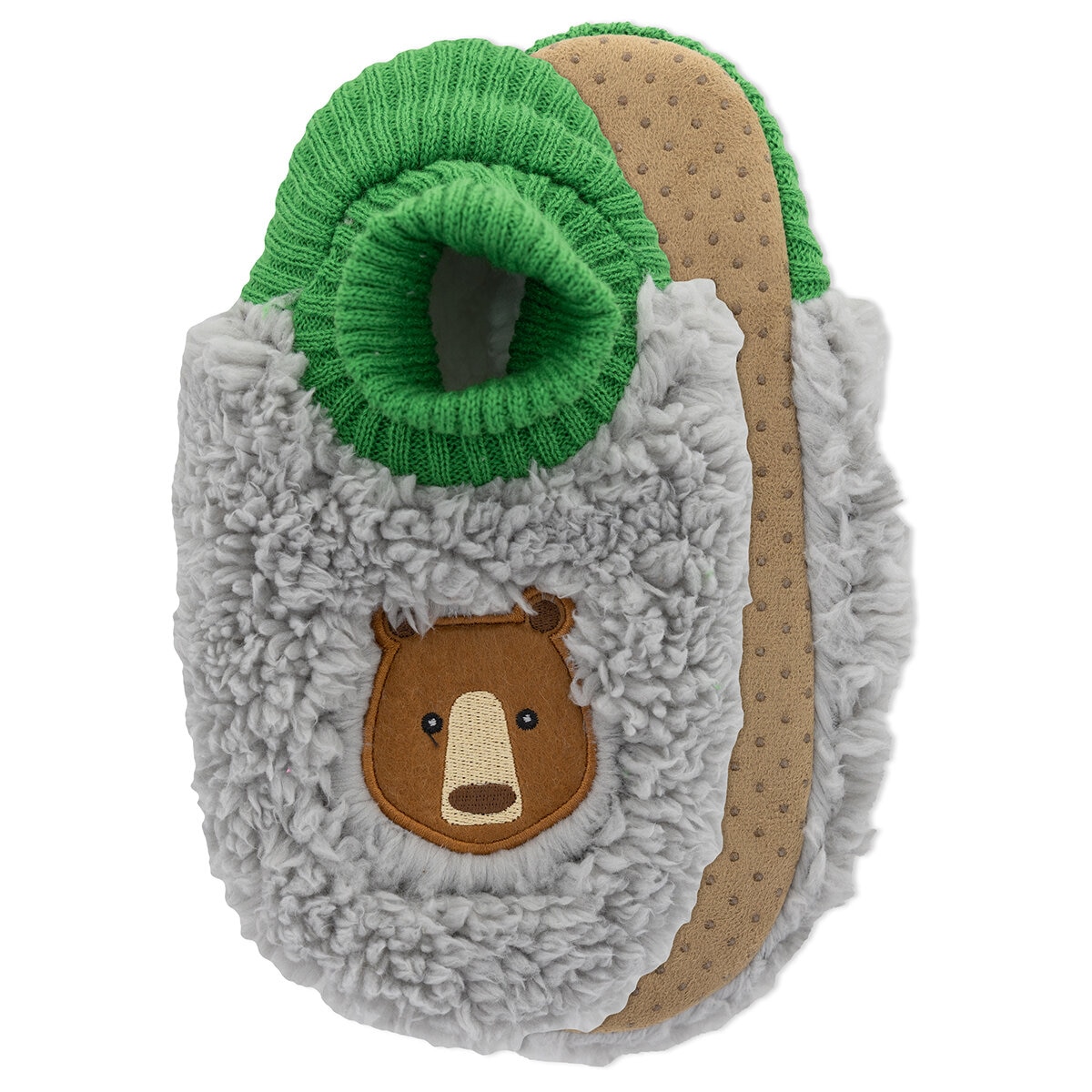 K Bell Pantuflas 2 pares para Niños o Niñas Oso / Perezoso 16.5 - 19 cm